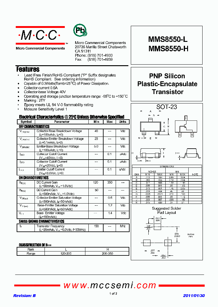MMS8550-H_2597864.PDF Datasheet