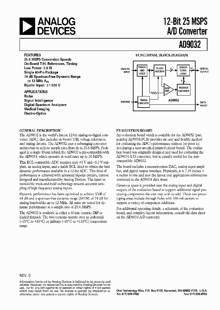 AD9032_2607785.PDF Datasheet
