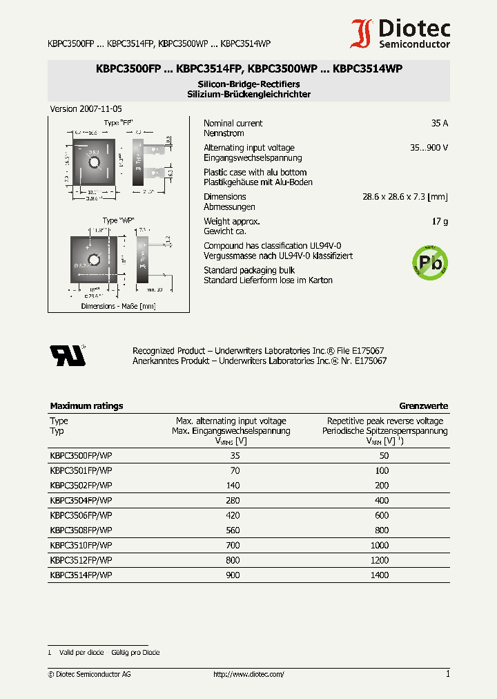 KBPC3510FP_2613082.PDF Datasheet