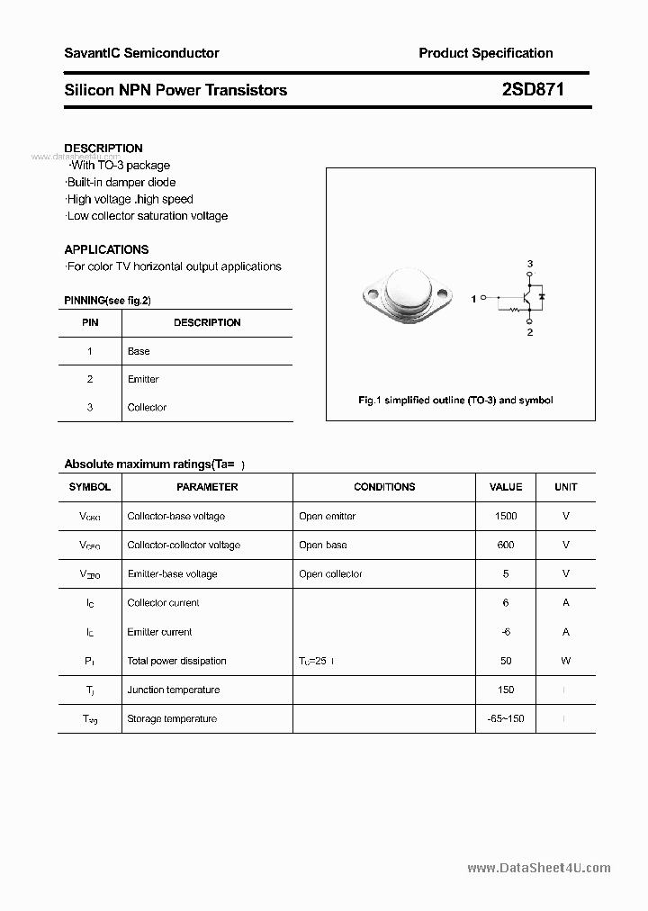 2SD871_2620625.PDF Datasheet