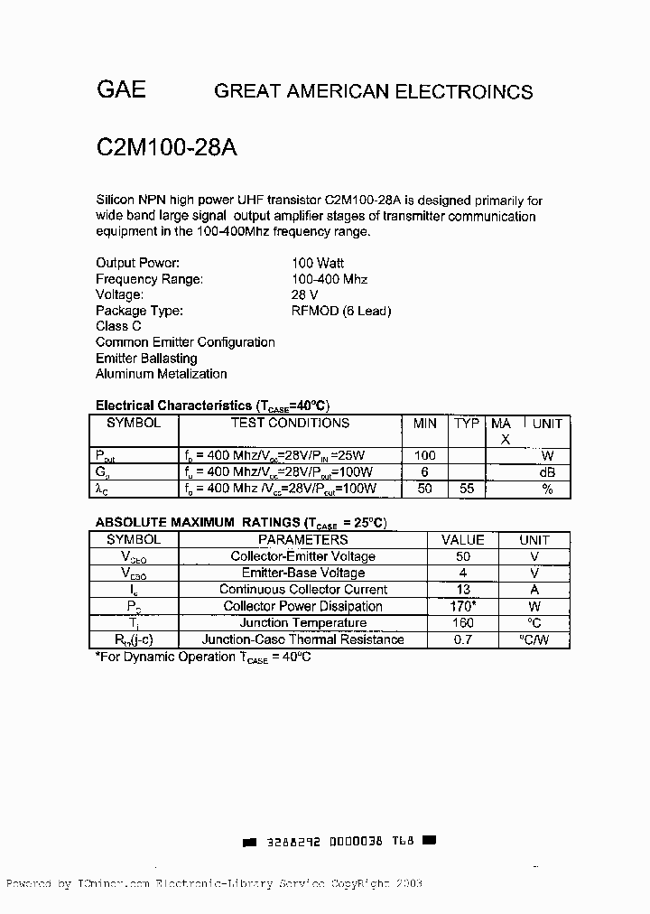 C2M100-28A_2636456.PDF Datasheet