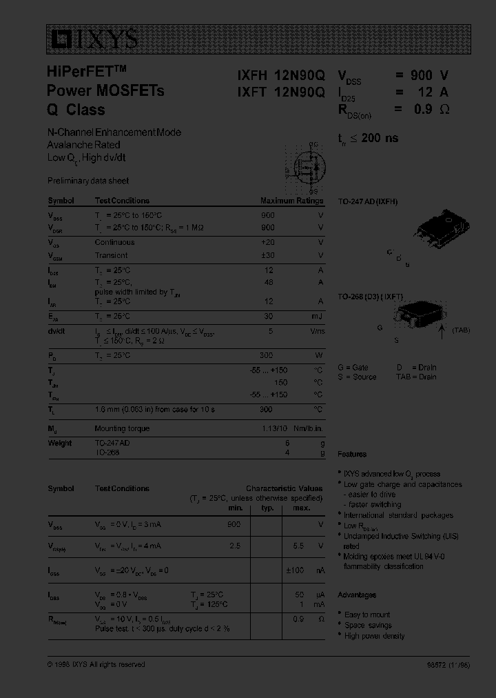 IXFT12N90Q_2638013.PDF Datasheet