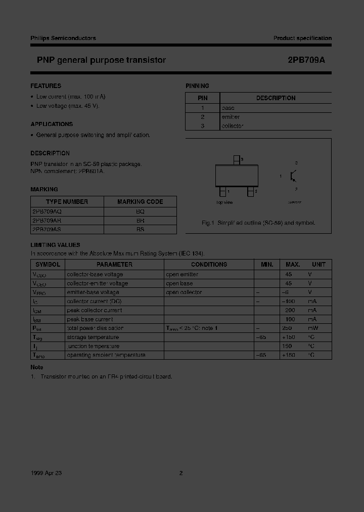 2PB709ARTR_2639559.PDF Datasheet