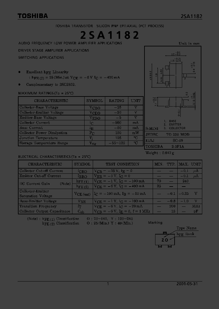 2SA1182O_2638989.PDF Datasheet