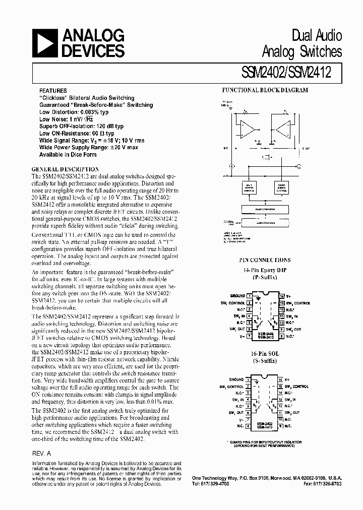 SSM2402S-REEL_2641261.PDF Datasheet