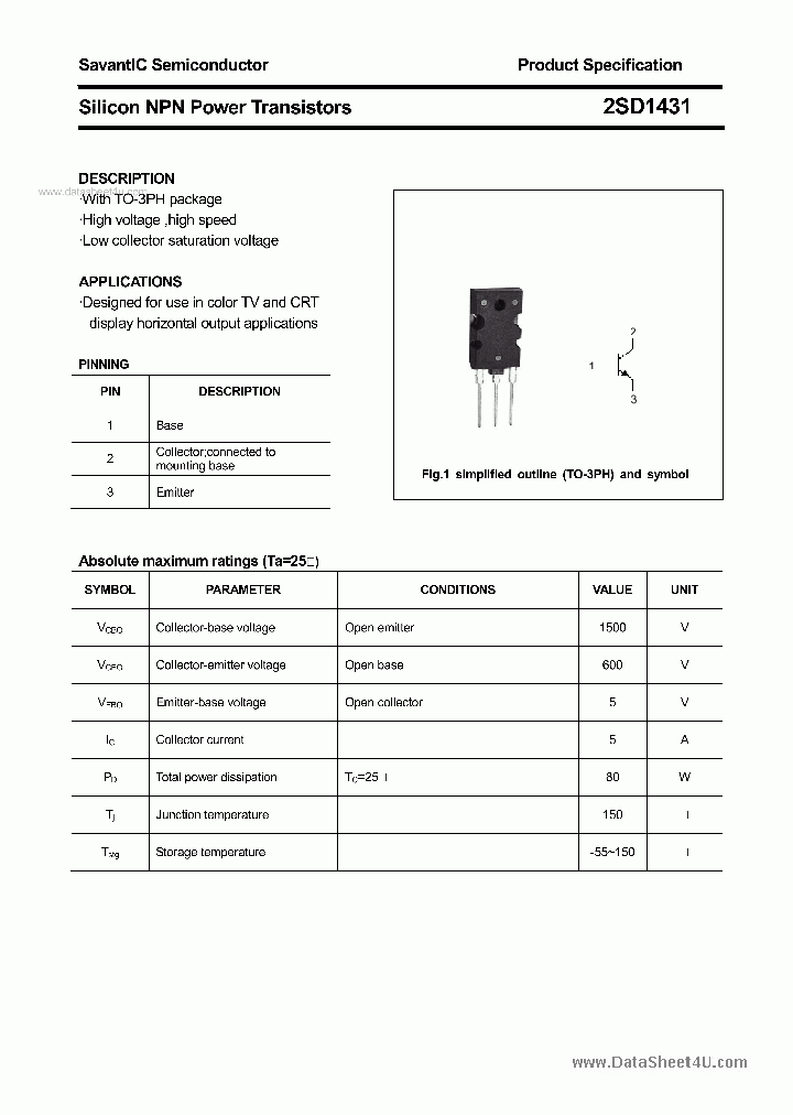 2SD1431_2643304.PDF Datasheet