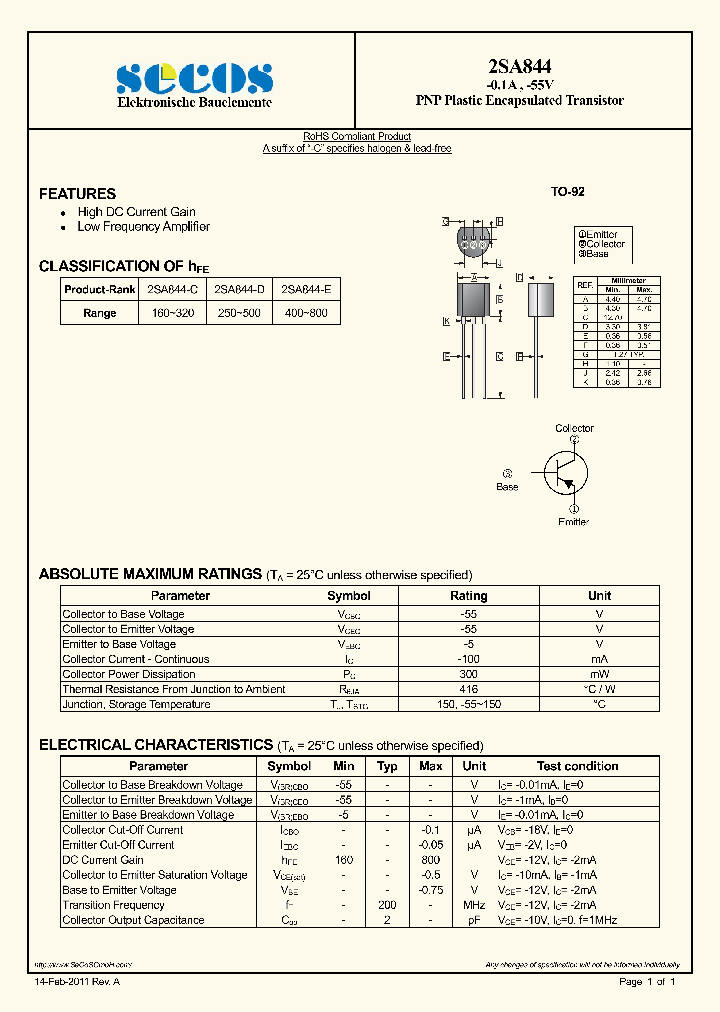 2SA844_2643192.PDF Datasheet