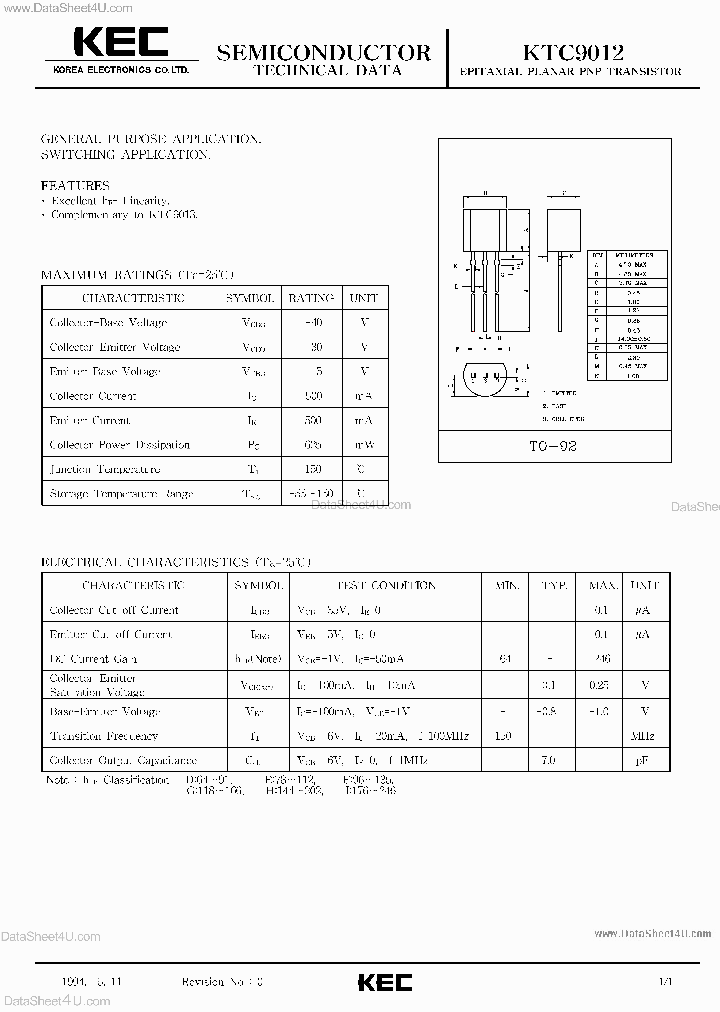 KTC9012_2648447.PDF Datasheet