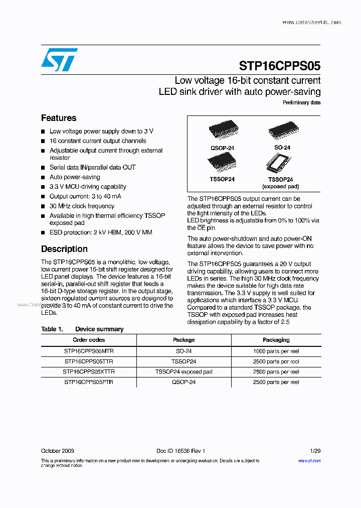 STP16CPPS05_2667708.PDF Datasheet