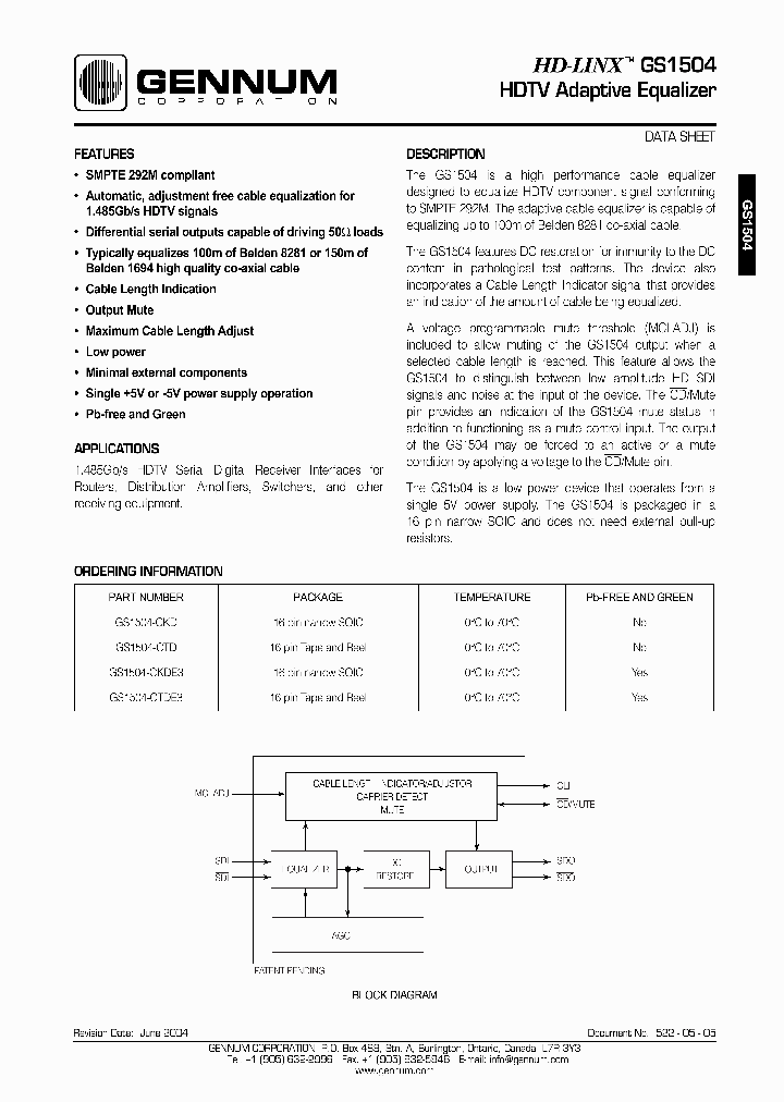 GS1504-CKDE3_2678162.PDF Datasheet