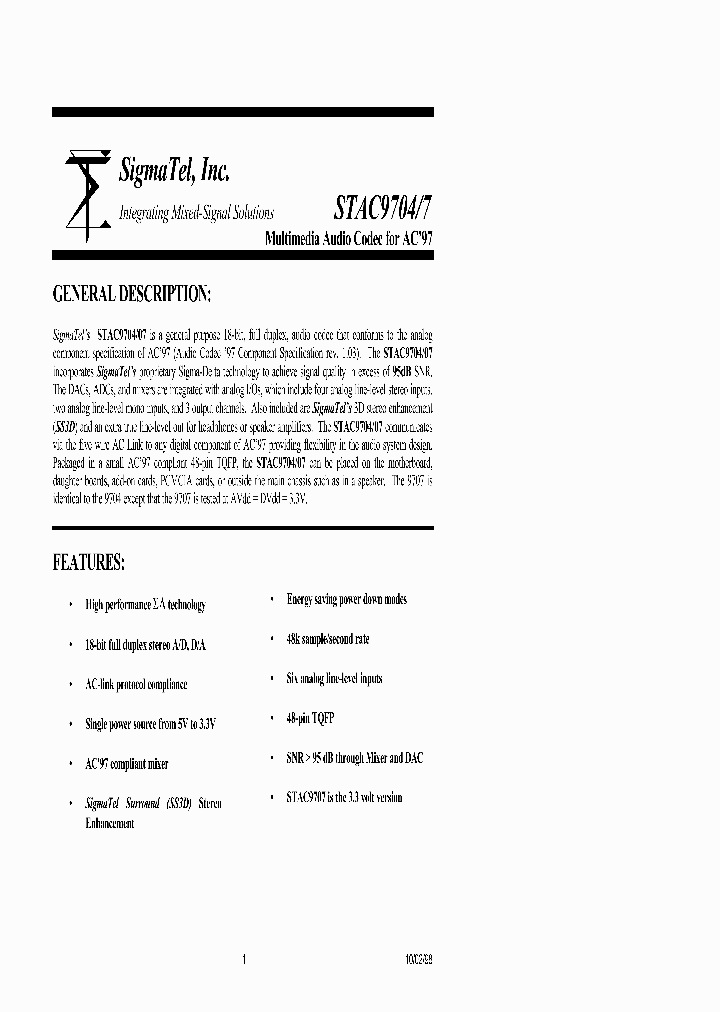 STAC9704_2677922.PDF Datasheet