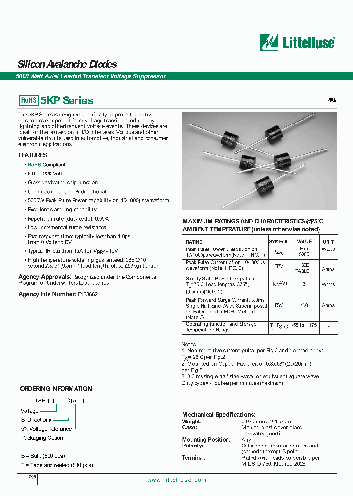 5KP210A_2687155.PDF Datasheet