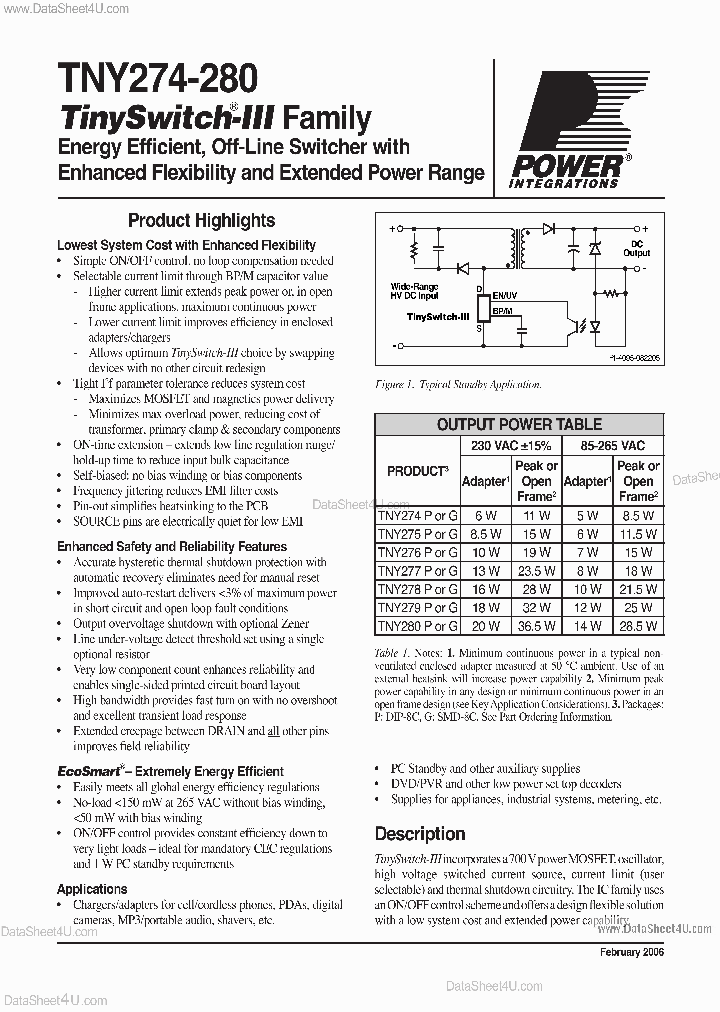 TNY274P_2694466.PDF Datasheet