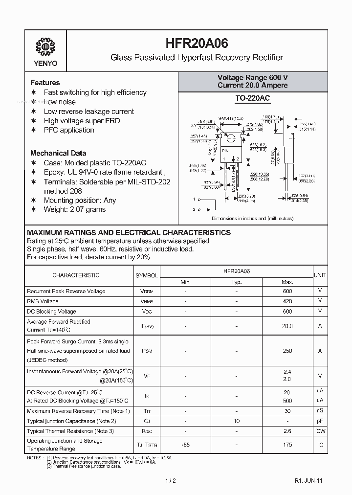 HFR20A06_2695868.PDF Datasheet
