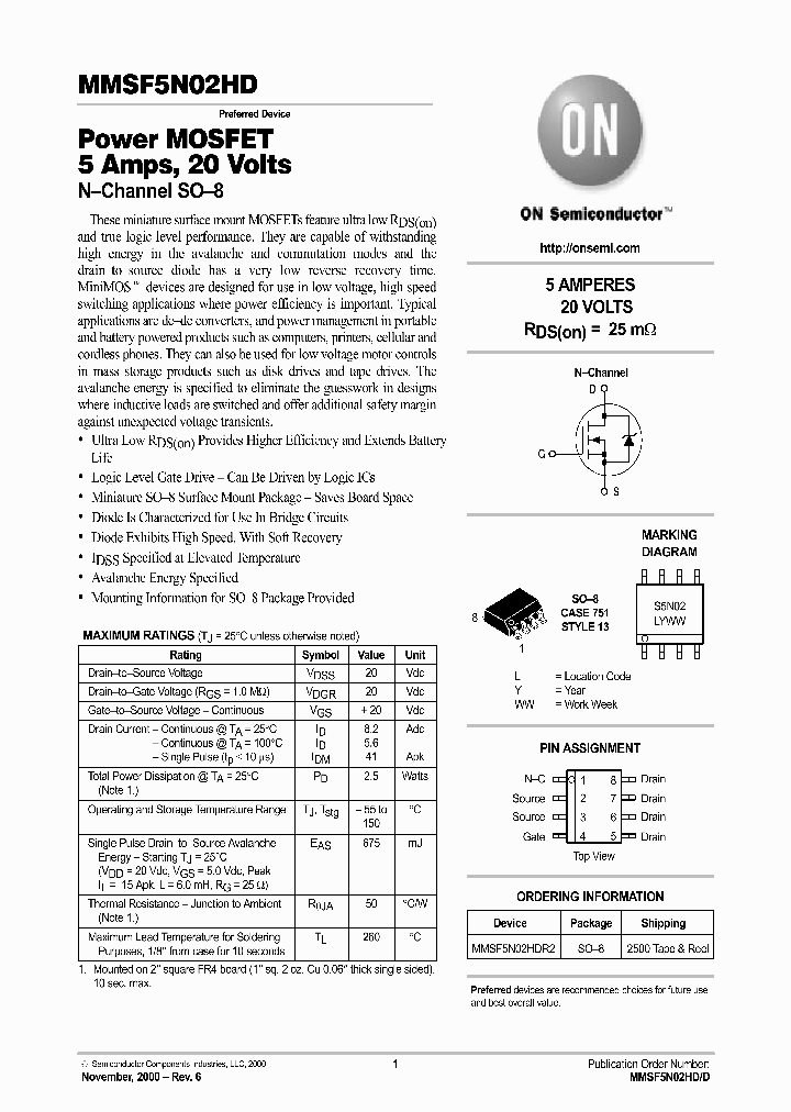 MMSF5N02HD-D_2699616.PDF Datasheet
