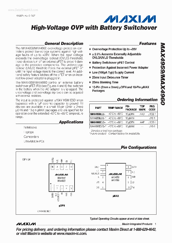 MAX4960_2706373.PDF Datasheet