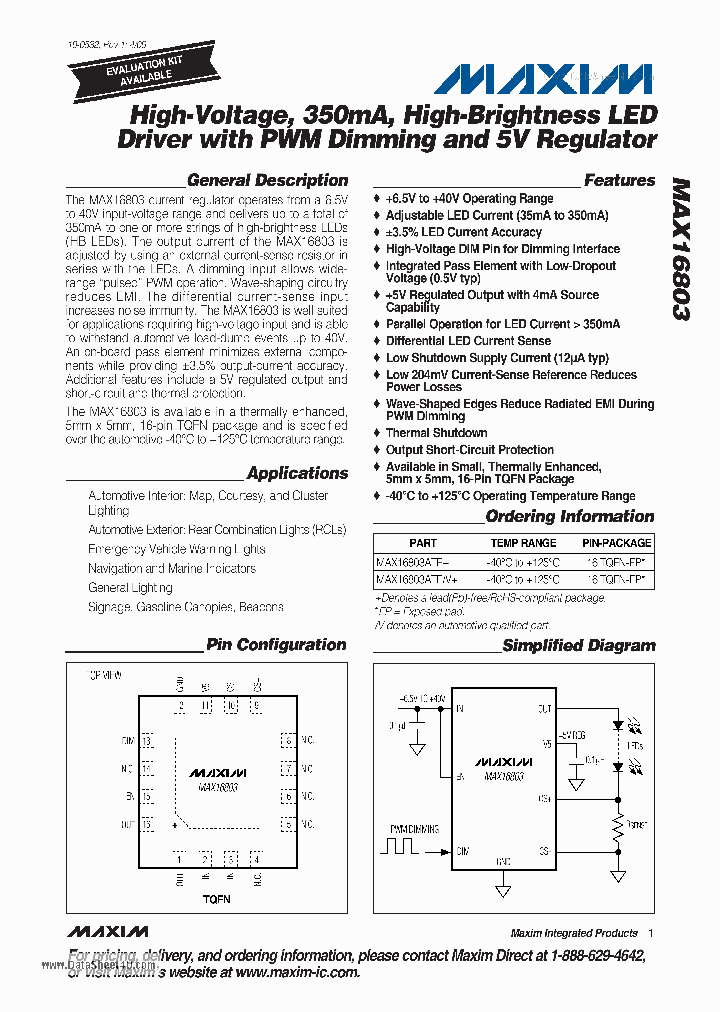 MAX16803_2707977.PDF Datasheet