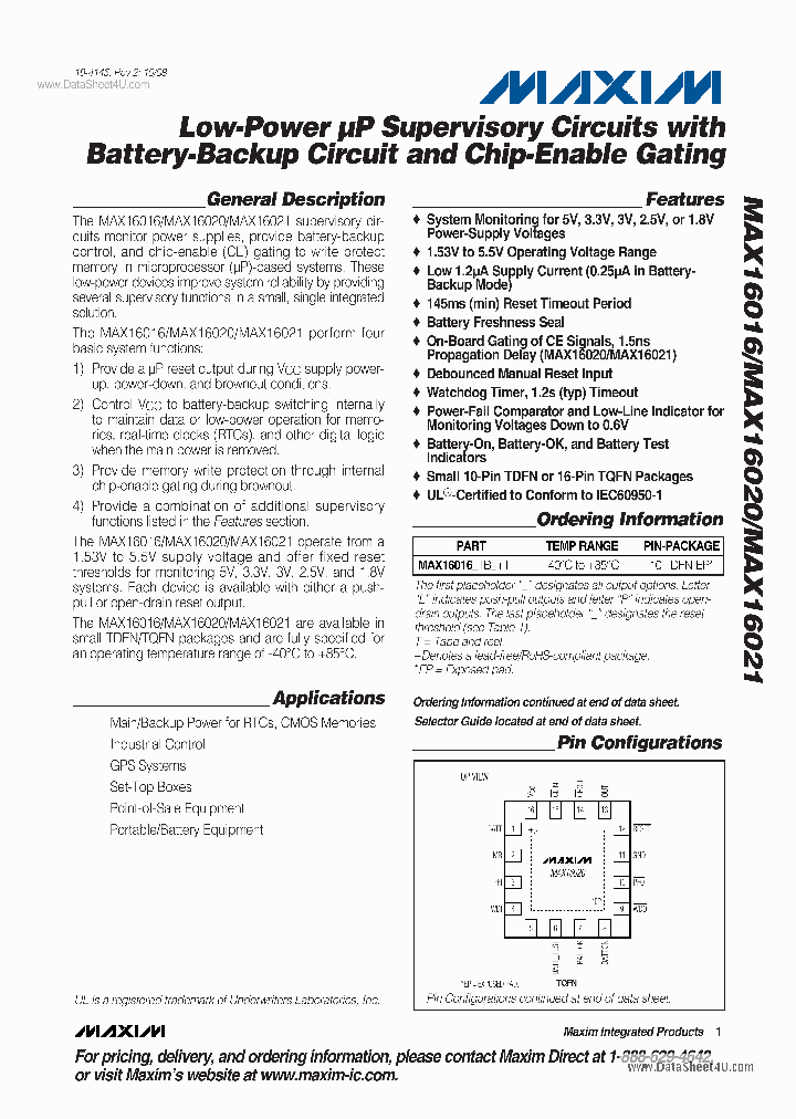 MAX16016_2712538.PDF Datasheet