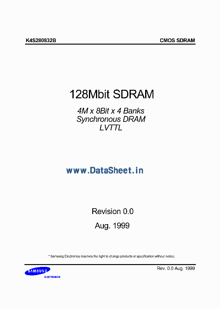 K4S280832B_2717635.PDF Datasheet