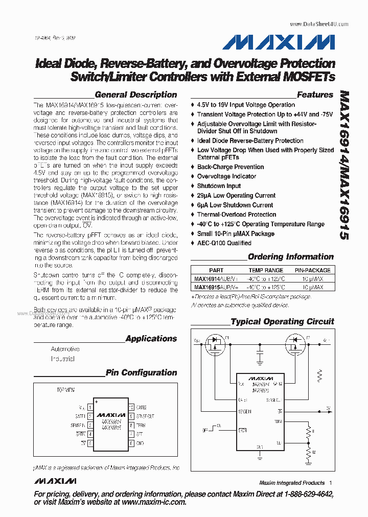 MAX16915_2719908.PDF Datasheet