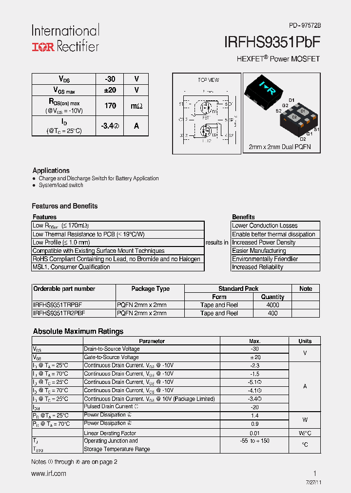 IRFHS9351PBF_2721142.PDF Datasheet