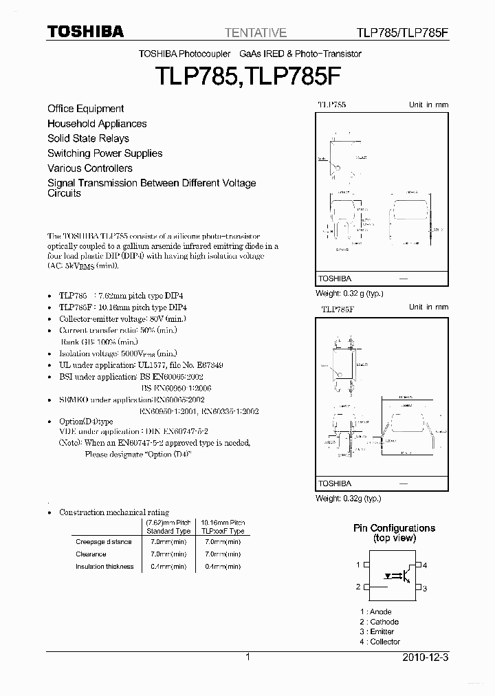 TLP785_2729802.PDF Datasheet