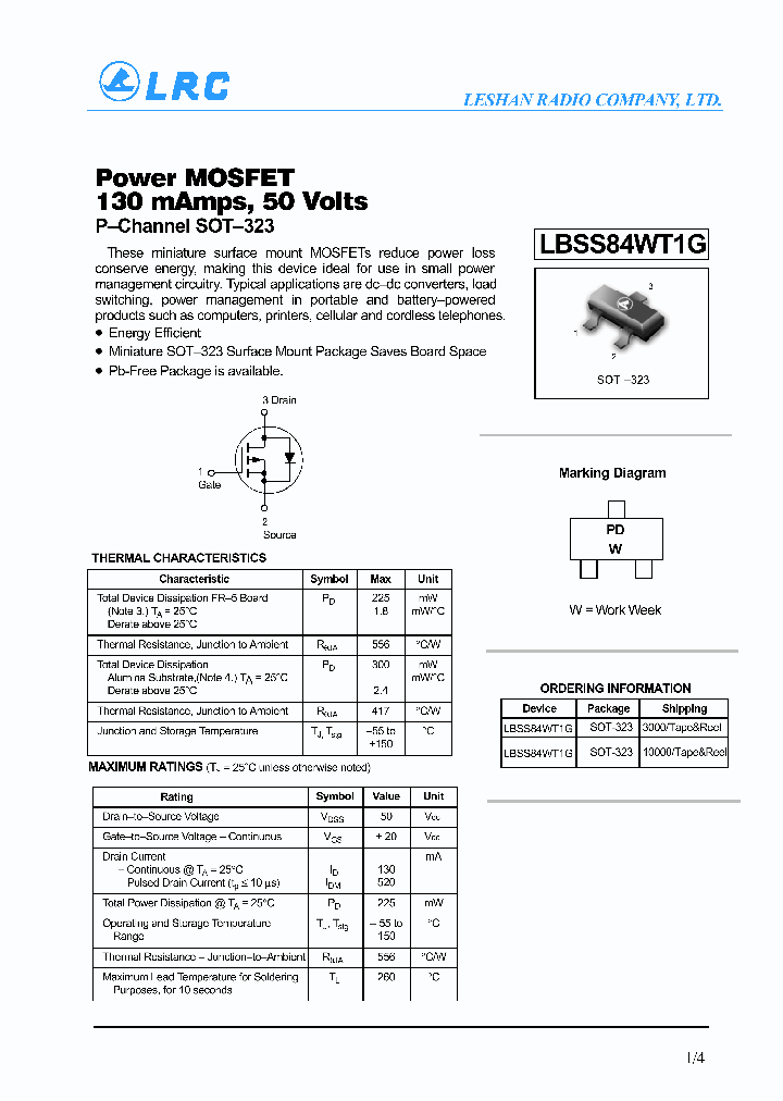 LBSS84WT1G_2731603.PDF Datasheet