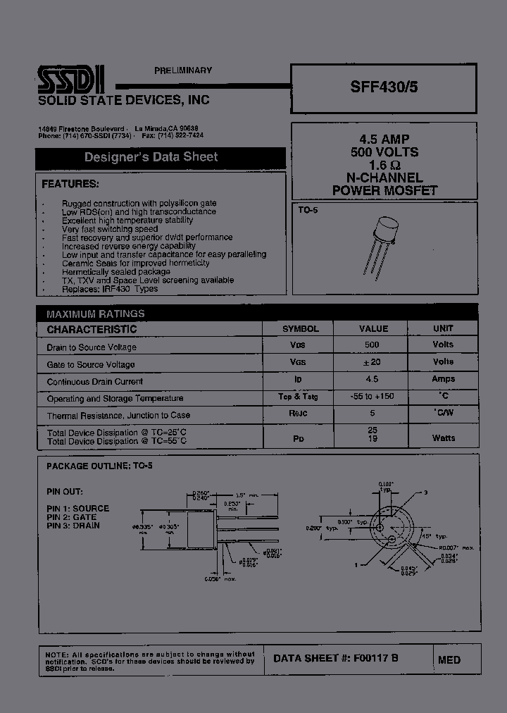 SFF430-5_2733432.PDF Datasheet