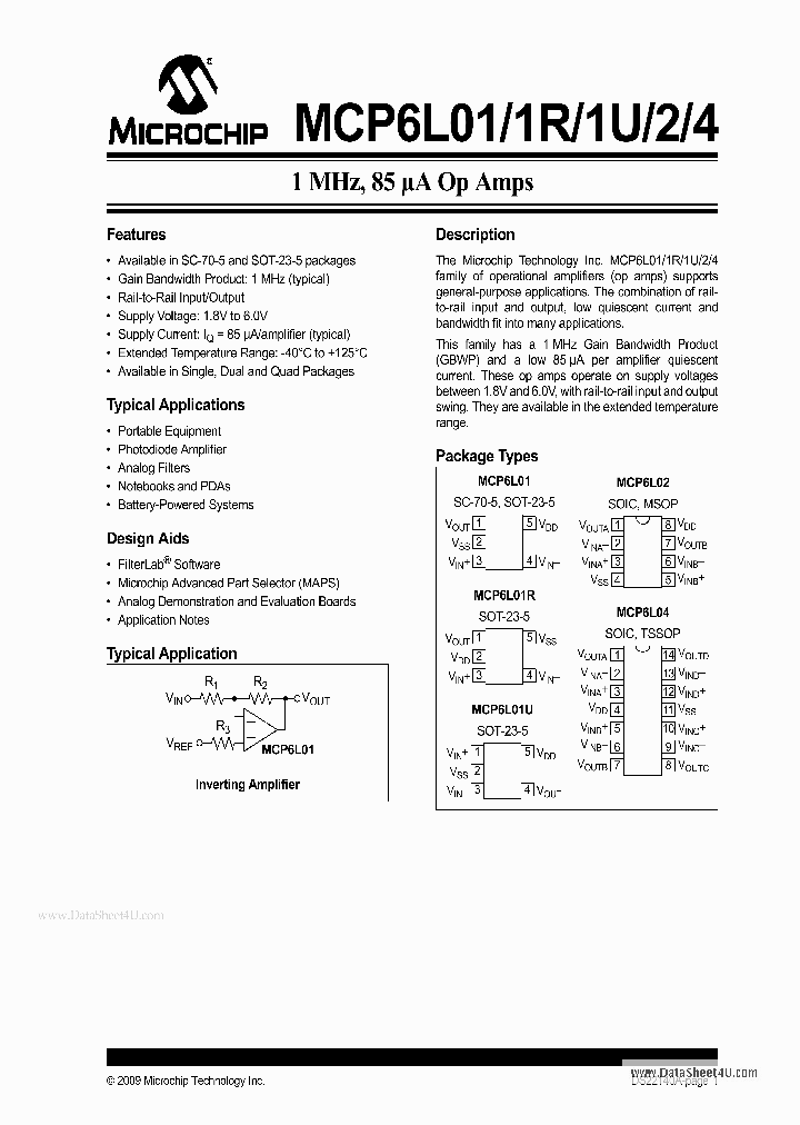 MCP6L01_2739140.PDF Datasheet