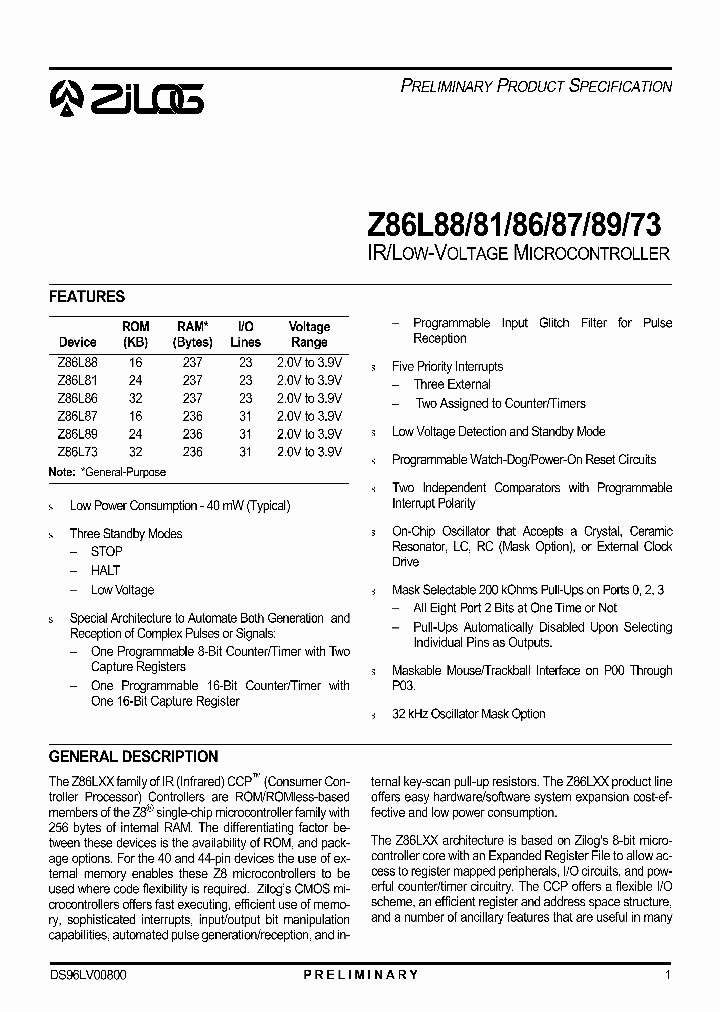 Z86L8108PSC_2739427.PDF Datasheet