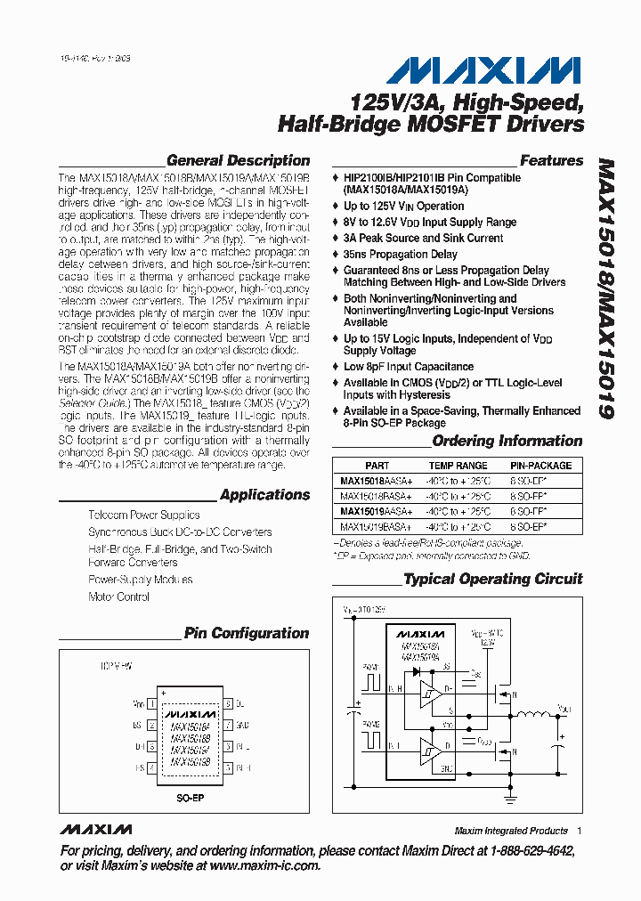 MAX15018BASA_2745200.PDF Datasheet
