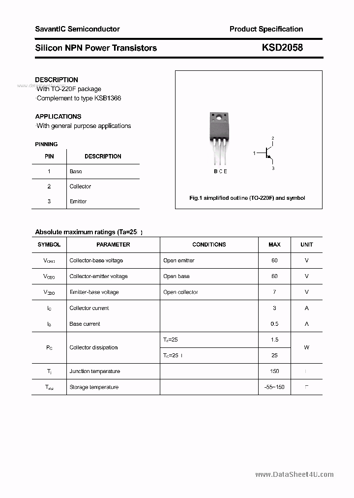 KSD2058_2749373.PDF Datasheet