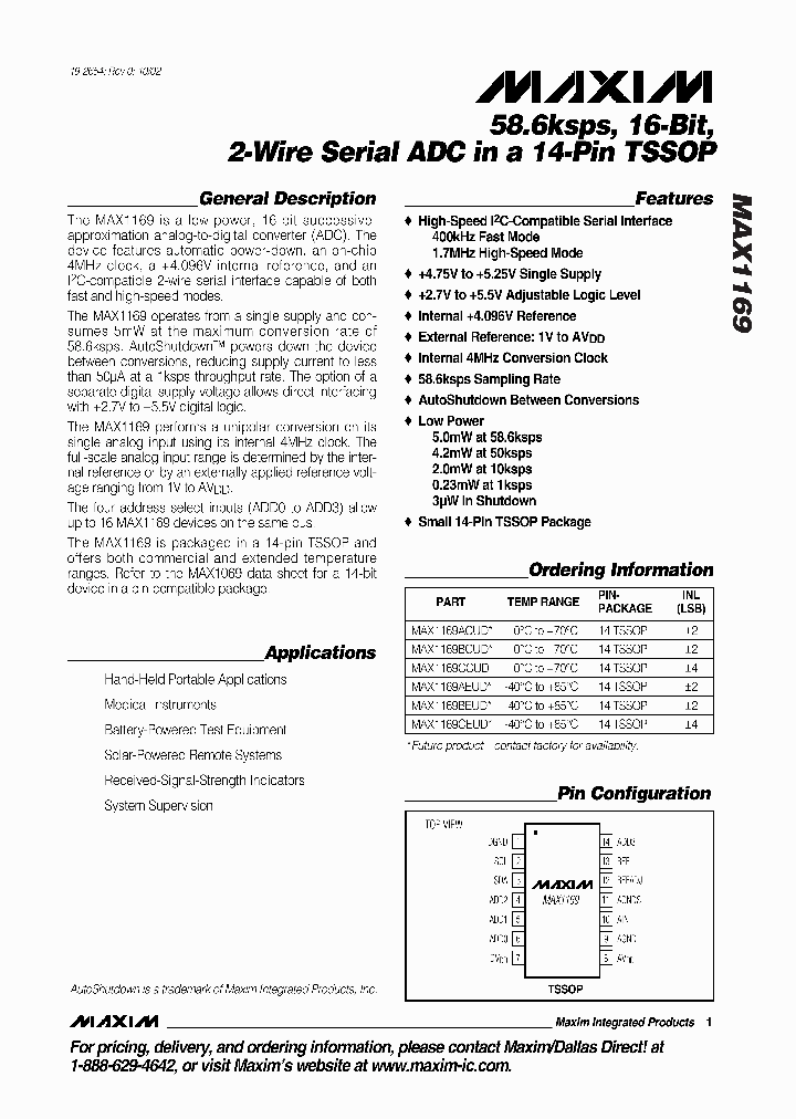 MAX1169_2749404.PDF Datasheet