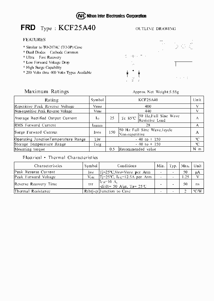 KCF25A40_2756588.PDF Datasheet
