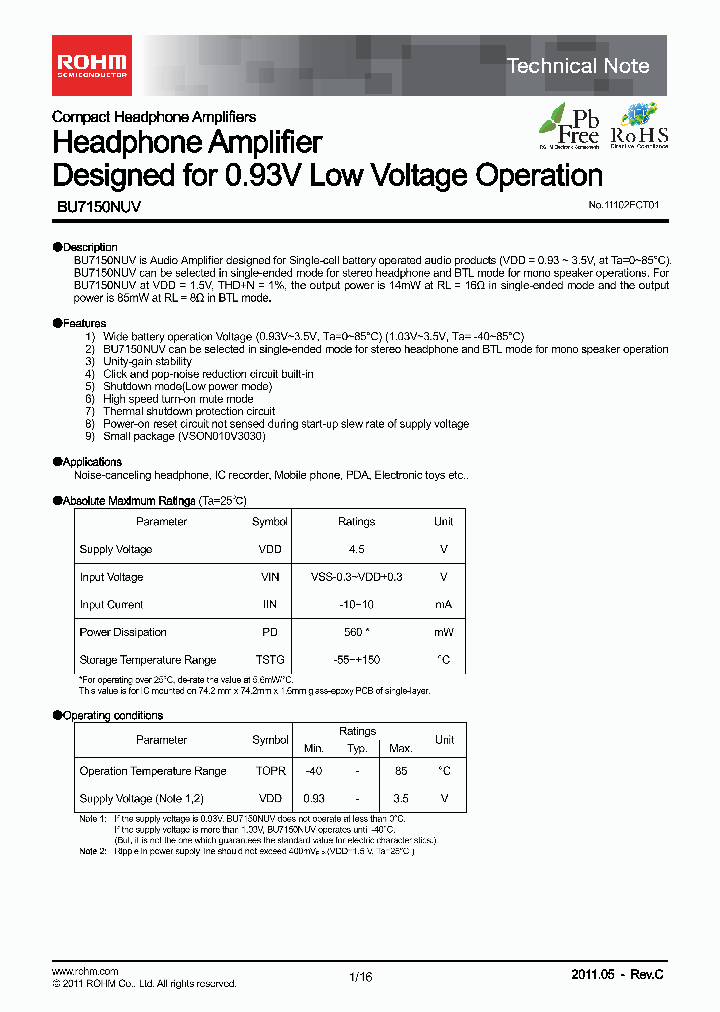 BD7150NUV-E2_2760850.PDF Datasheet