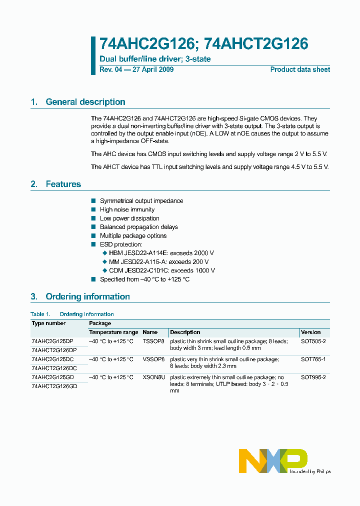 74AHC2G126DC_2761033.PDF Datasheet