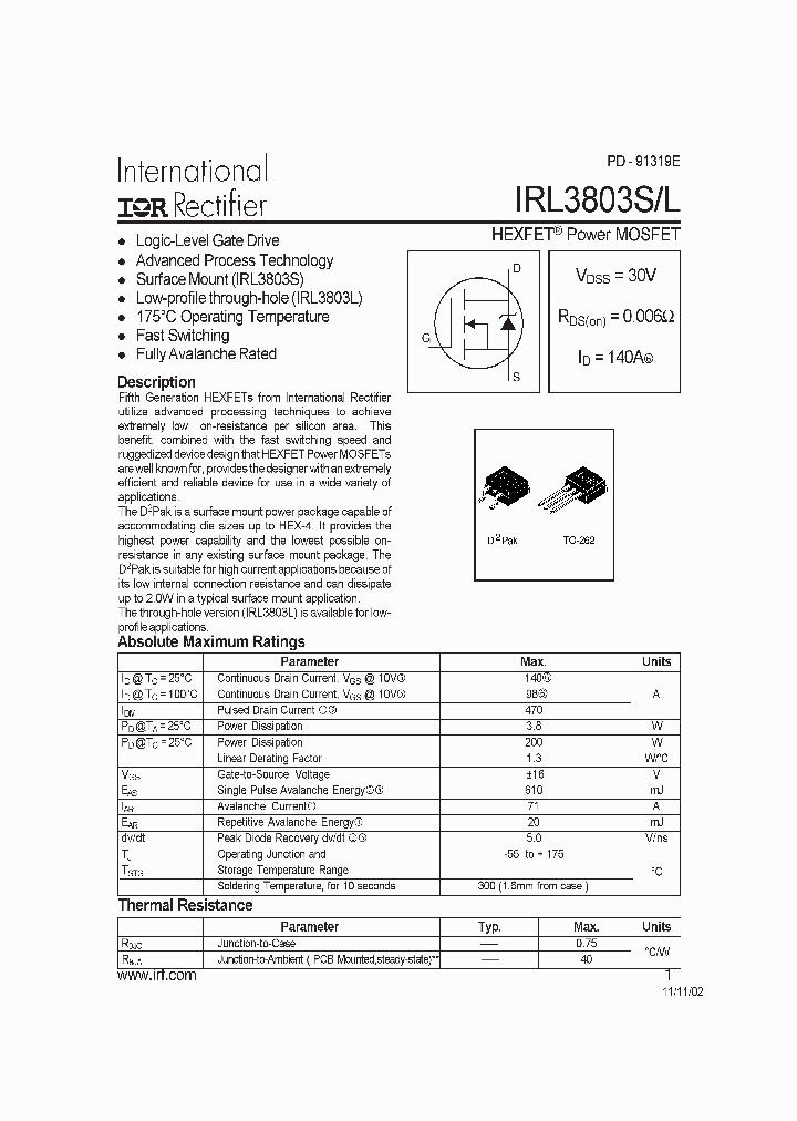 IRL3803S_2775962.PDF Datasheet