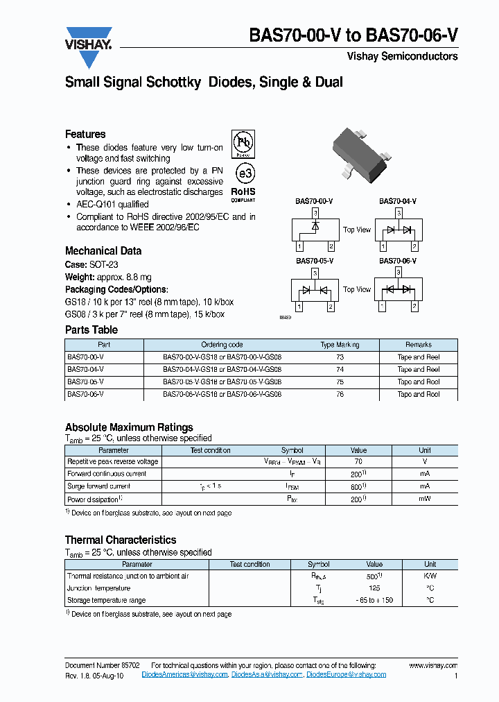 BAS70-00-V10_2785234.PDF Datasheet