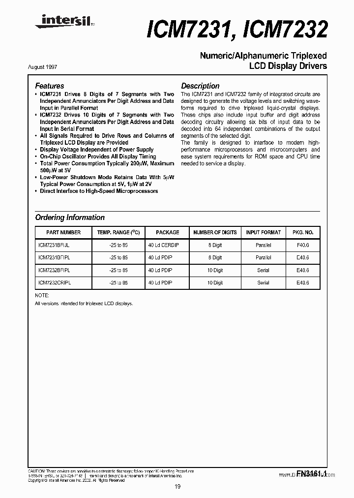 ICM7232_2803598.PDF Datasheet