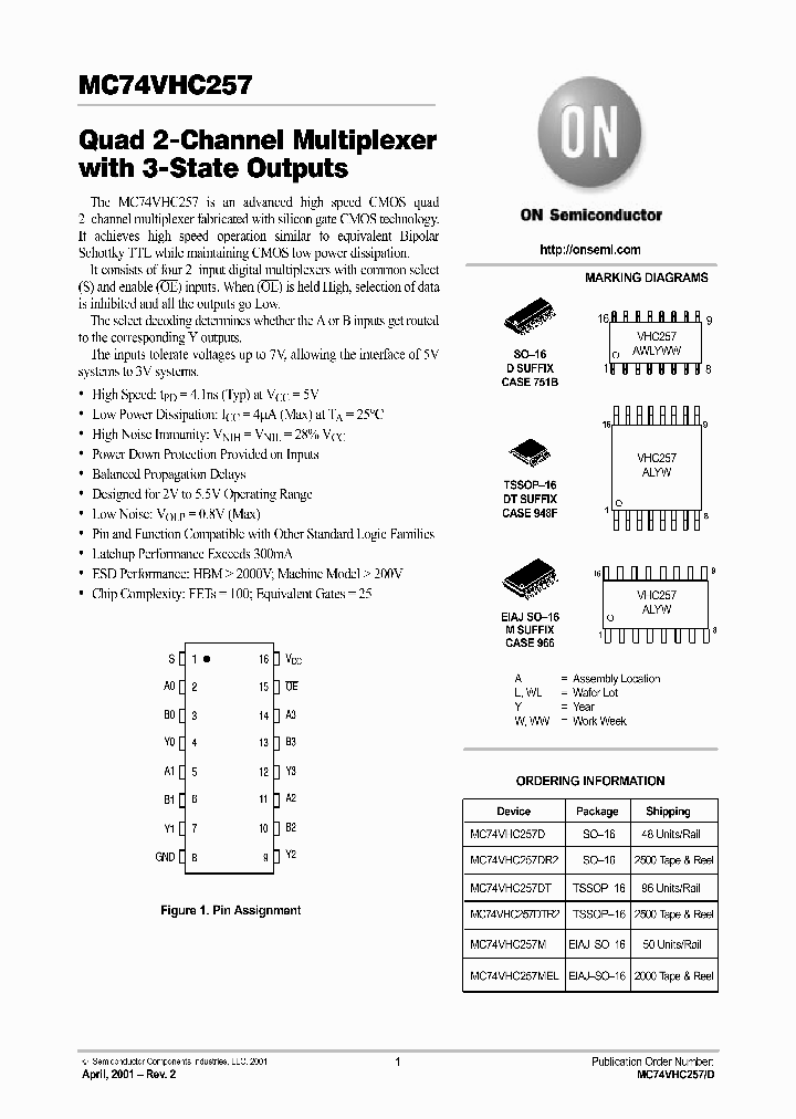 MC74VHC257-D_2809194.PDF Datasheet