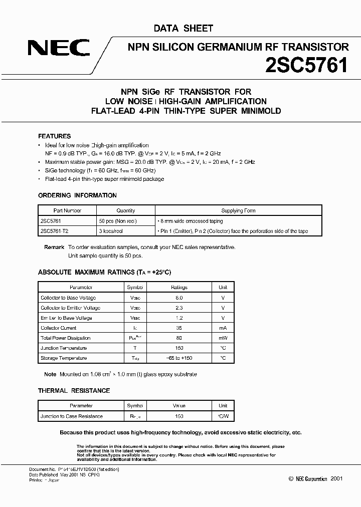 2SC5761-T2_2813060.PDF Datasheet