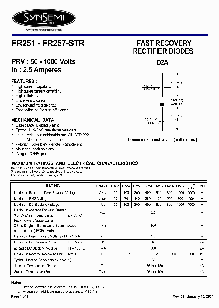 FR257-STR_2813548.PDF Datasheet