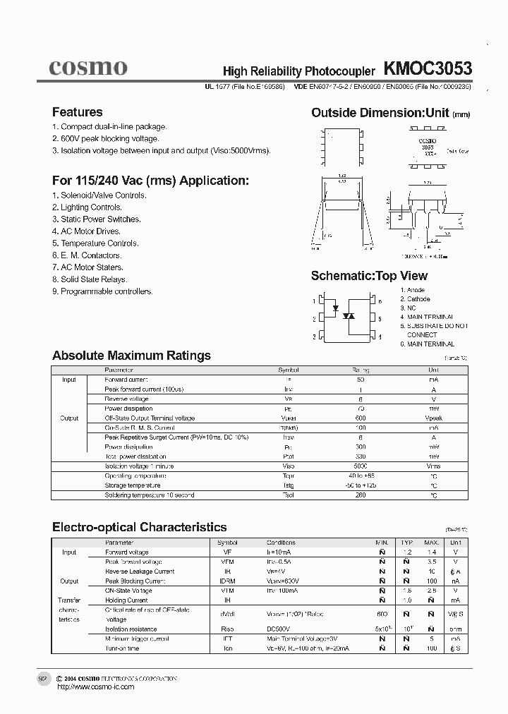 KMOC3053_2814290.PDF Datasheet