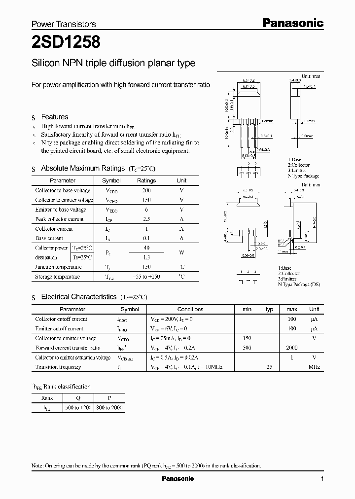 2SD1258Q_2815401.PDF Datasheet