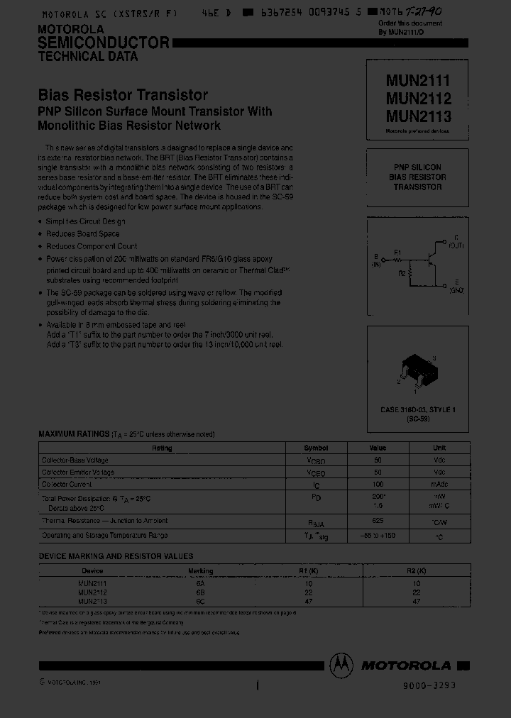 MUN2113T3_2821628.PDF Datasheet