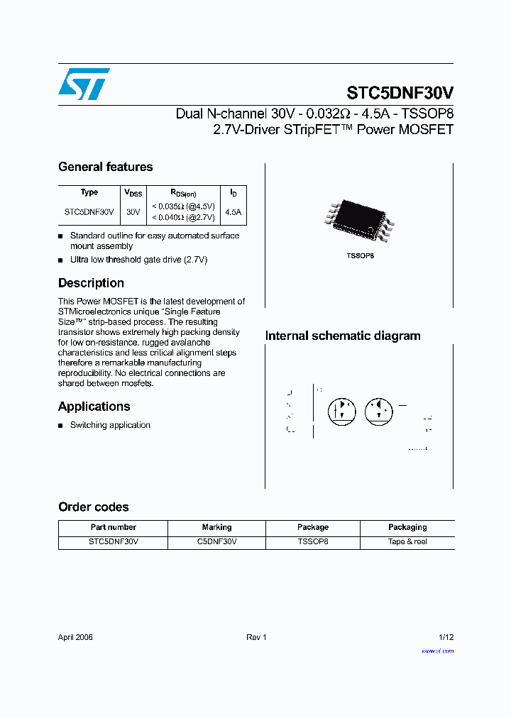 STC5DNF30V_2824682.PDF Datasheet