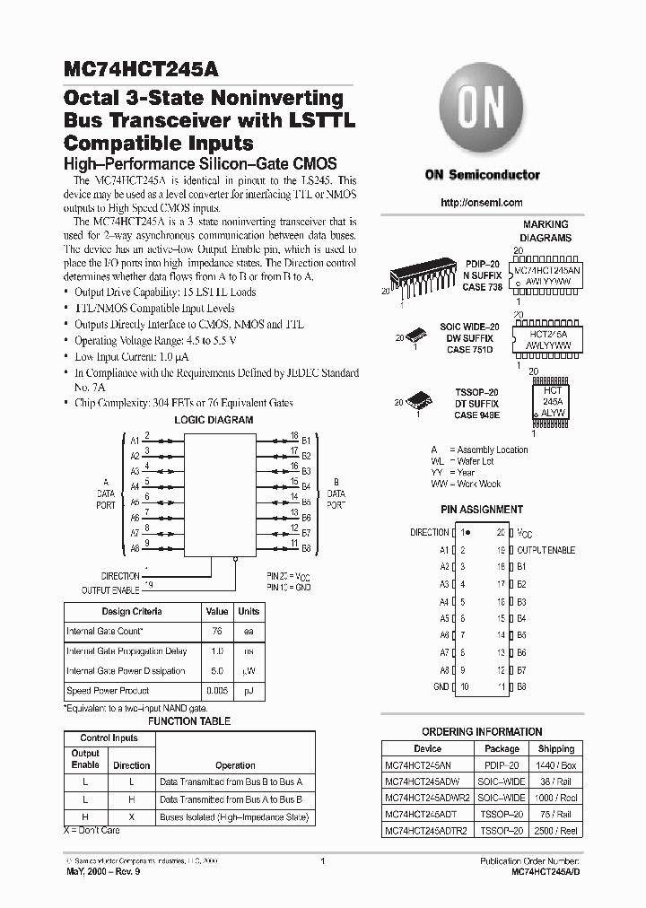 MC74HCT245A-D_2828800.PDF Datasheet