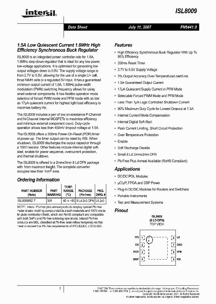 ISL8009_2829339.PDF Datasheet