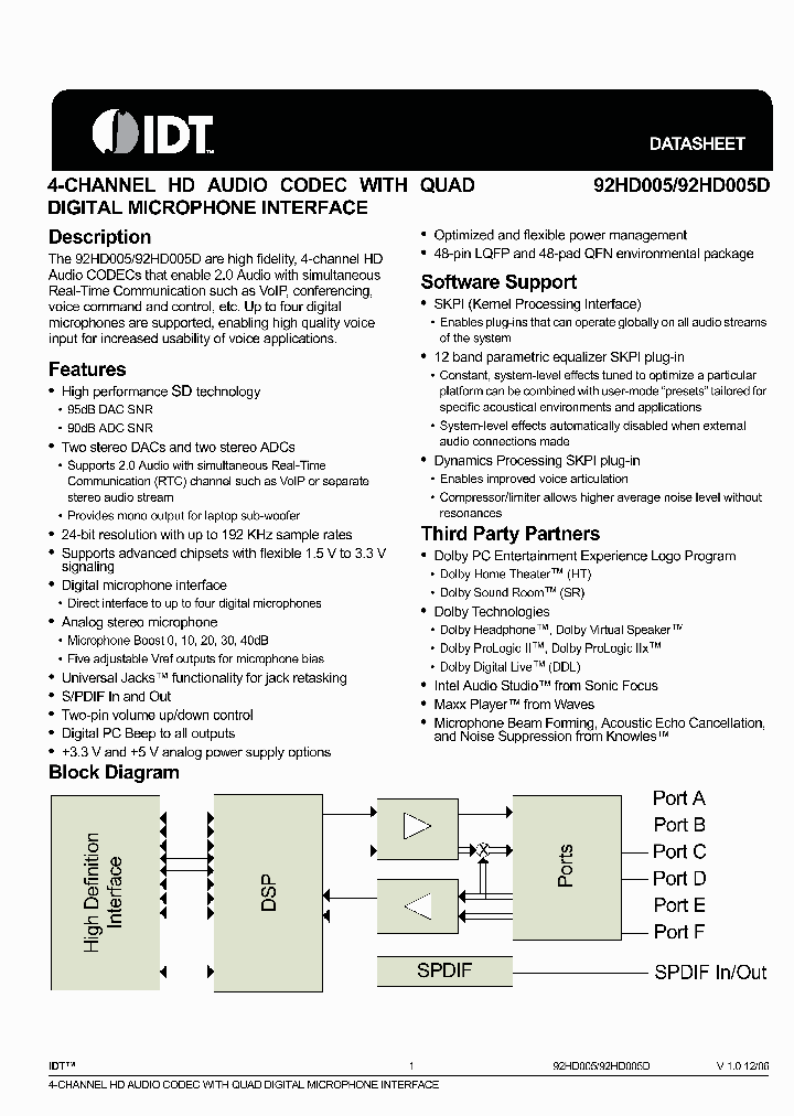 92HD005DX3PRGXYYX_2836756.PDF Datasheet