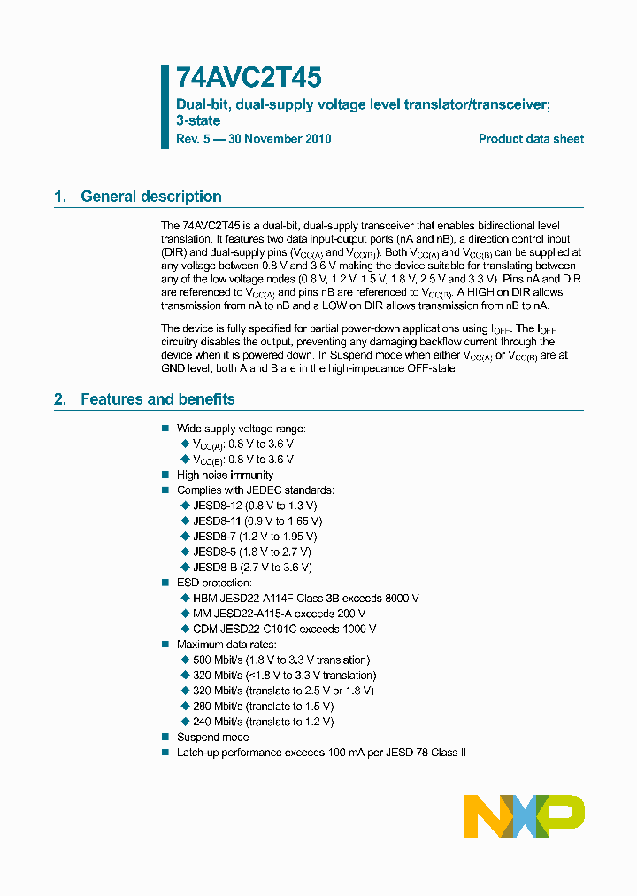74AVC2T45GN_2847854.PDF Datasheet